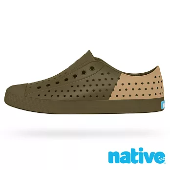 native JEFFERSON BLOCK 奶油頭休閒鞋(男/女)5綠色仙人掌x奶茶褐