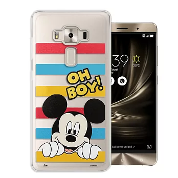 迪士尼Disney正版授權 華碩 ASUS ZenFone 3 Deluxe 5.5吋 ZS550KL 大頭招呼系列軟式手機殼(米奇)