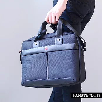 Fanste_梵仕特 側背包 電腦公事商務包-1345黑色