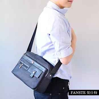Fanste_梵仕特 側背包 多功能休閒商務包-1354黑色