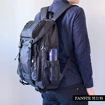 Fanste_梵仕特 捷登堡 多功能後背包-1766黑色