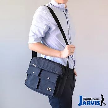 Jarvis賈維斯側背包 休閒公事包-格局-8807-2黑色