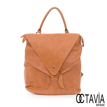 OCTAVIA 8 真皮 - V for VICTORY 文青丰采肩背後背二用包 -駝棕