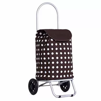 WEEY 輕巧加大靜音輪可拆輪設計 購物車 菜籃車 載運車 (咖白點) 29-023D10