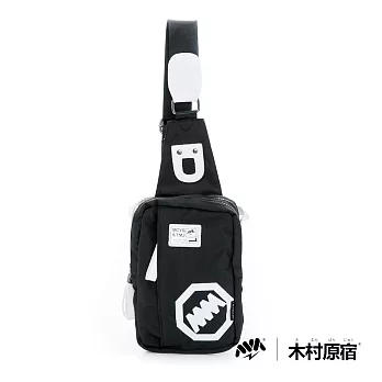 木村原宿MM- ROCKS 方塊可掛式兩用多功能單肩包無黑白