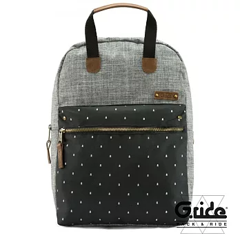 【G.RIDE】法國兩用拼接帆布包16L-灰黑灰黑