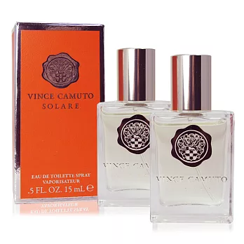 【Vince Camuto 文斯卡穆托】Solare烈日男性淡香水 小香 15ml*2入