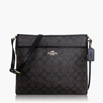 【COACH 外出推廌】PVC / 側背 / 斜背包_深咖啡