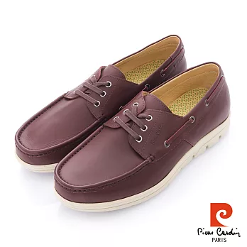 Pierre Cardin(男) - 哲學之思 白底軟皮帆船鞋- 咖25咖