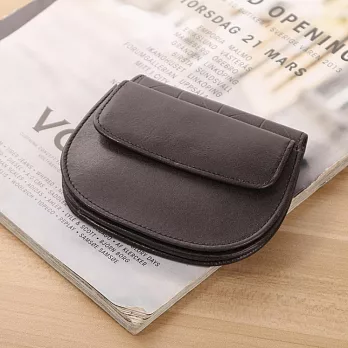 【SoLoMon原創設計皮件】呼啦啦皮革小卡夾零錢包鍵盤黑