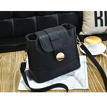 【L.Elegant】通勤時尚單肩斜跨包_ 黑色