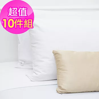 【法式寢飾花季】純品良織-信封式平紋枕套X10件組