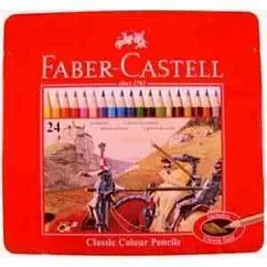 【FABER─CASTELL】24色經典油彩色鉛筆(鐵盒裝)