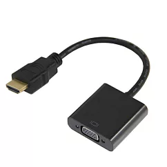 Bravo─u HDMI(公) 對 VGA(母) 鍍金頭連接線15cm(黑)