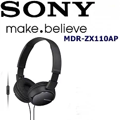 SONY MDR─ZX110AP 好音質 隨身便攜耳罩式I Phone 安卓 手機專用耳機 新力公司貨.保固一年 沉穩黑