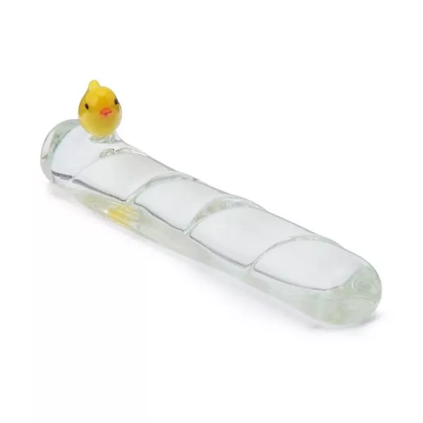 福氣小雞玻璃筷架 黃色公雞