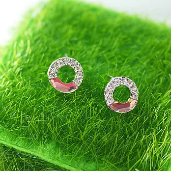 【PinkyPinky Boutique】文青風奧地利水晶耳環(粉紅色)