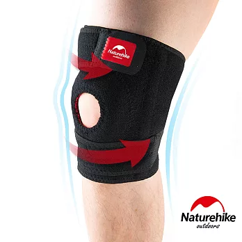 【Naturehike】強化型 彈性防滑膝蓋減壓墊M(左膝)