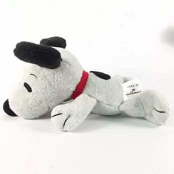 「Hallmark」史努比Snoopy 絨毛/白色趴趴短絨白色