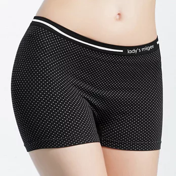 [MIGER密格內衣]一體成型無縫基本平口褲-SI-05C-台灣製-(尺寸:S/M)-點點黑點點黑