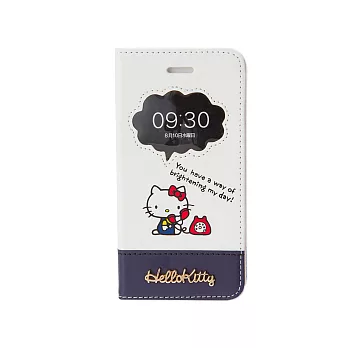 《Sanrio》HELLO KITTY iPhone7對話泡泡造型開窗PU皮革折式保護套