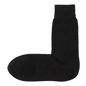 [MUJI無印良品]男有機棉混直角襪黑色28~30cm