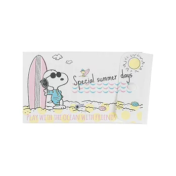 《sun-star》SNOOPY清涼一夏系列PP票券收集/收納本(日光浴白)