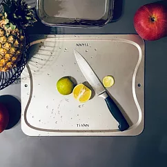 【鈦安純鈦餐具 TiANN】專利萬用鈦砧板 露營砧板 切菜板 烘焙烤盤_素面