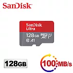 SanDisk Ultra microSDXC UHS-I (A1)128GB記憶卡100MB/s