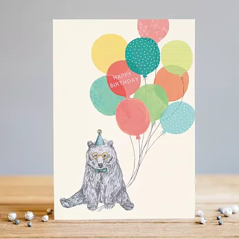 【LOUISE TILER】Birthday Bear#生日卡#動物#英國進口#AF004