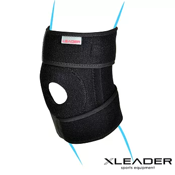 【LEADER】專業運動 可調式雙彈簧加強支撐護膝 減壓墊 單只入