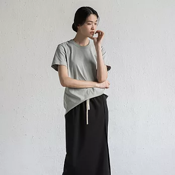 旅途原品_忘言_原創設計基礎百搭全棉圓領T恤 M/L/XL M灰色