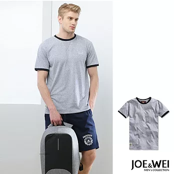 【JOE&WEI】貼布刺繡短TEE - L/XL L灰色