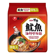 【農心】魷魚海鮮味湯麵(124g*4包)(到期日2026/1/8)
