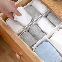 【KM生活】日式簡約多功能分隔小物/內衣/襪子收納盒5格