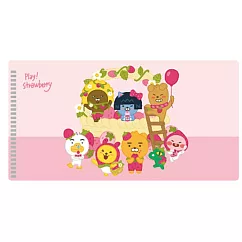 KAKAO FRIENDS─大集合草莓款口罩收納夾( 粉紅)