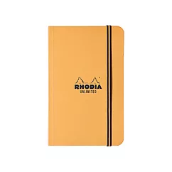【Rhodia|Boutique】Unlimited notebook束帶筆記本_A6_5x5 方格_80g_60張 橘皮