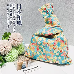 【Sayaka紗彌佳】京都和風結經典印花系列手腕包 ─日本櫻花湖水綠款