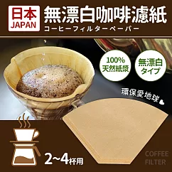日本製2─4人份咖啡濾紙100枚 (無漂白)