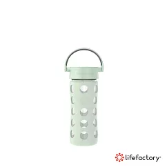 【Lifefactory】平口玻璃水瓶350ml(CLAN─350R─LGR) 淡綠色