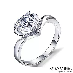 【Sayaka紗彌佳】堅定承諾鑲鑽造型戒指 ─單一款式