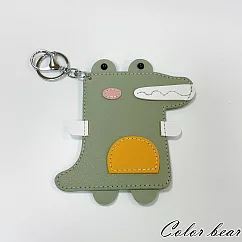 【卡樂熊】趣味鱷魚萬用識別證套/票卡夾(兩色)─ 綠色