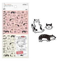 MIDORI 手帳專用貼紙XI ─ 對話貓咪
