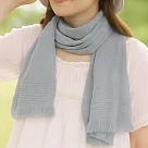 【日本ORIM今治毛巾】抗UV瞬吸汗 柔軟純棉 毛巾薄圍巾 ‧ 紺灰