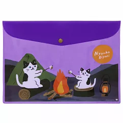 【sun star】貓咪日和 文具收納袋 ‧ 露營─烤火