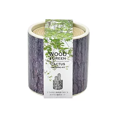 【聖新陶芸】Wood & Green 木紋陶瓷栽培組系列 橡木紋─仙人掌