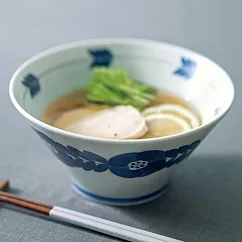 【日本Aito】美濃燒|Blossom藍花陶瓷 餐碗1100ml ‧ 藍
