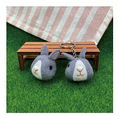 【HobbyEasy】動物派對材料包套組(附別針、鑰匙圈，全程影音教學) NO.5 奶油咪兔