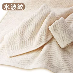 【日本丸真】日本製純棉今治認證純淨無染浴巾 水波紋