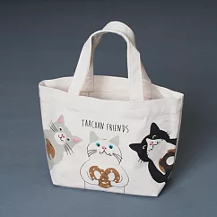 【日本friendshill】萬用純棉手提托特包 ‧ 三隻小貓